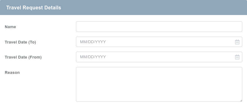 Form section creation example